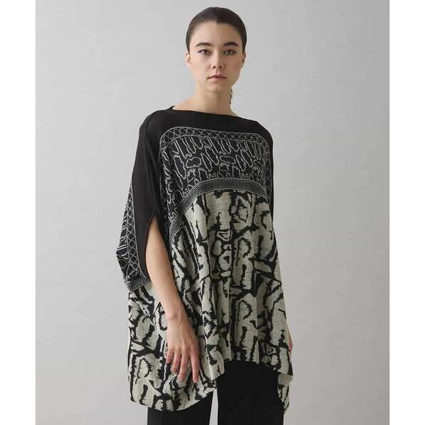 HIROKO KOSHINO / ヒロココシノ ロゴジャカードコットンウールチュニック/日本製