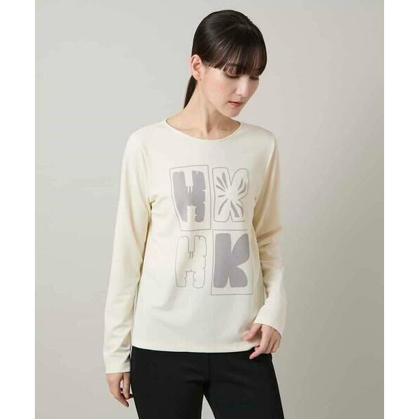 HIROKO KOSHINO / ヒロココシノ フロッキーロゴジャージープルオーバー/日本製/洗える