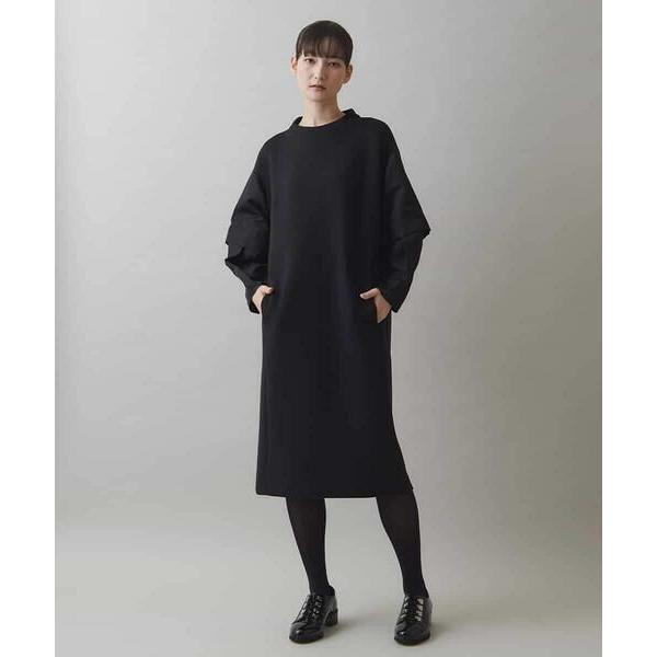 HIROKO KOSHINO / ヒロココシノ タフタジョイントダンボールニットワンピース /日本製