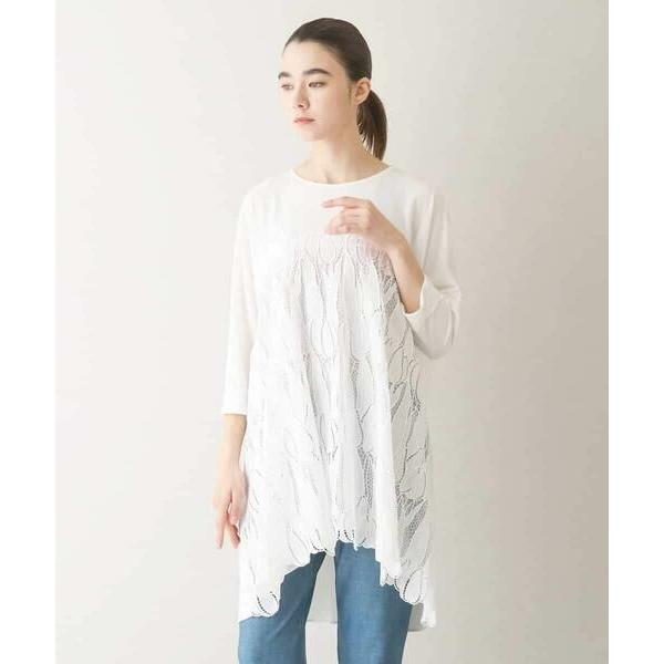 HIROKO KOSHINO / ヒロココシノ レースロングトップス/洗える