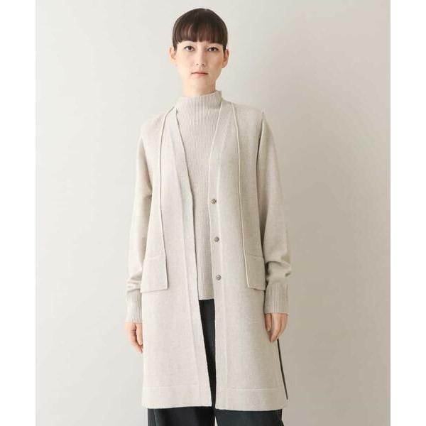 HIROKO KOSHINO / ヒロココシノ 【日本製】サイドスリット紡毛ニットジレ