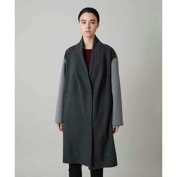 HIROKO KOSHINO / ヒロココシノ ウールジョイントコクーンシルエットコート/日本製