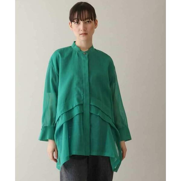 HIROKO KOSHINO / ヒロココシノ ソフトオーガンジータックブラウス /洗える