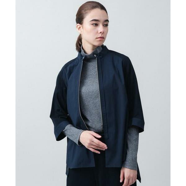 HIROKO KOSHINO / ヒロココシノ ブロッキングデザインジップアップジャケット/洗える
