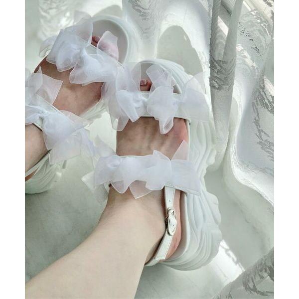 ESPERANZA / エスペランサ 厚底シアーリボン軽量サンダル