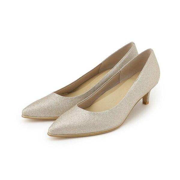ESPERANZA / エスペランサ 履きやすいパンプスヒール約5.5cm/グリッター