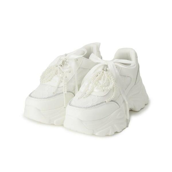 ESPERANZA / エスペランサ 厚底パール調付きレーススニーカー