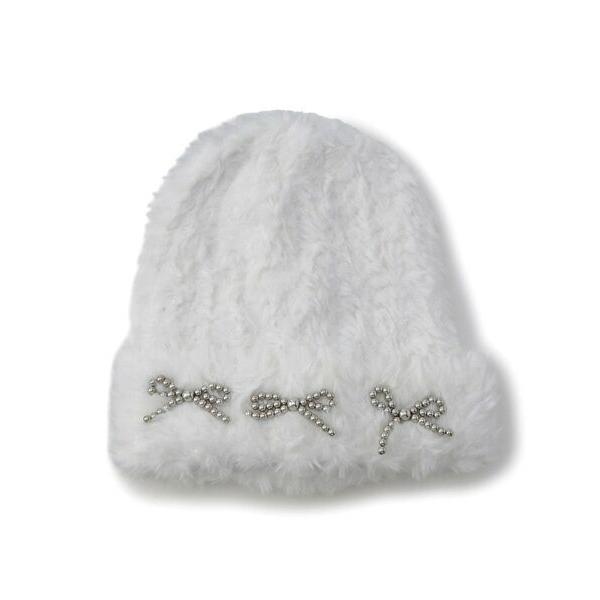 ESPERANZA / エスペランサ ビーズリボンファーニット帽