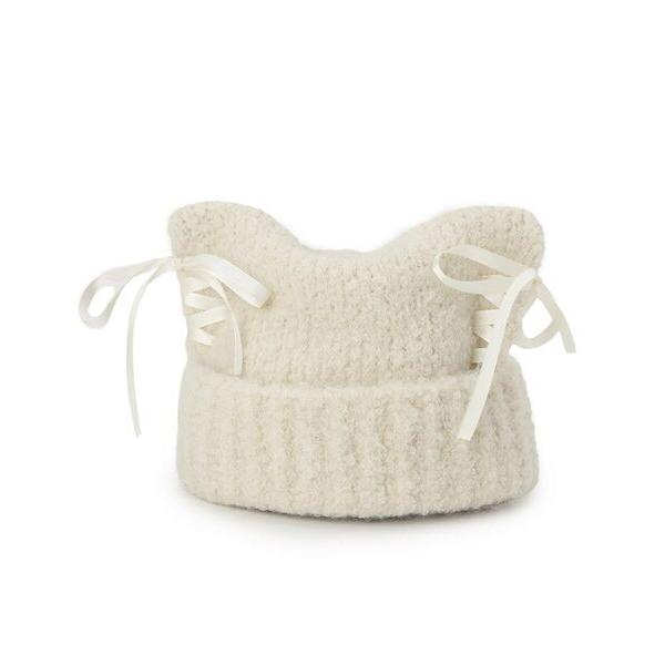 ESPERANZA / エスペランサ レースアップねこみみニット帽