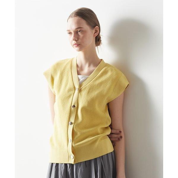 LOGEMENT DE CLAIRE / ロジュモンドクレール 片畦Vネックベスト