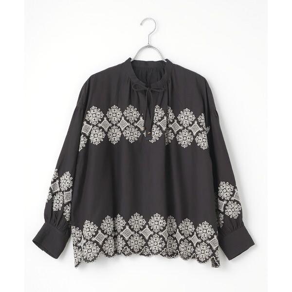 LOGEMENT DE CLAIRE / ロジュモンドクレール コットンスカラップブラウス