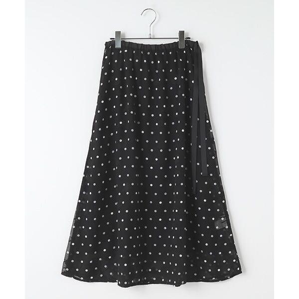 LOGEMENT DE CLAIRE / ロジュモンドクレール 【カットジャガードドットプリントスカ...