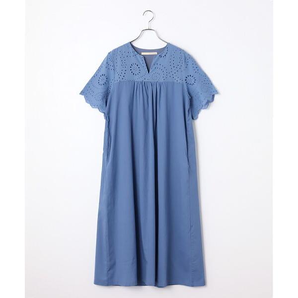 LOGEMENT DE CLAIRE / ロジュモンドクレール 【スカラップ刺しゅう切替スキッパーワ...