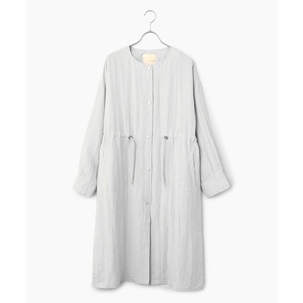 LOGEMENT DE CLAIRE / ロジュモンドクレール 【リネンMIXノーカラードロストコー...