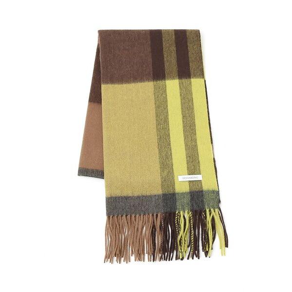 DESIGNWORKS / デザインワークス カシミヤ混 パネルチェック マフラー