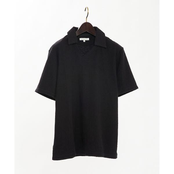 DESIGNWORKS / デザインワークス コンパクトパイル スキッパーポロシャツ