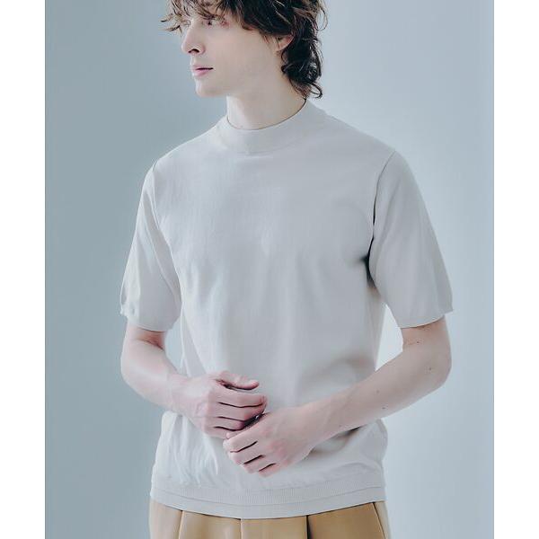 DESIGNWORKS / デザインワークス ハイツイスト モックネック 半袖ニット