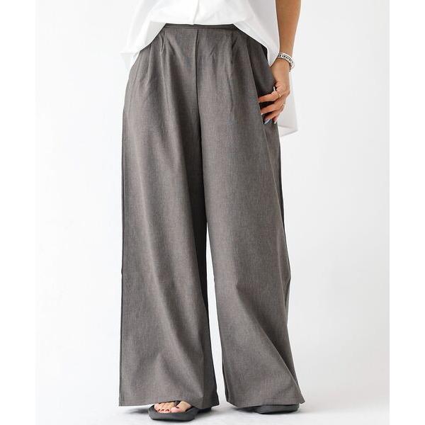 DESIGNWORKS / デザインワークス 【セットアップ対応】リネン調リラックスタックワイドパン...