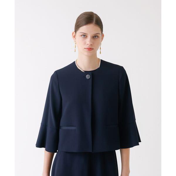 DESIGNWORKS / デザインワークス トリアセジョーゼットノーカラージャケット