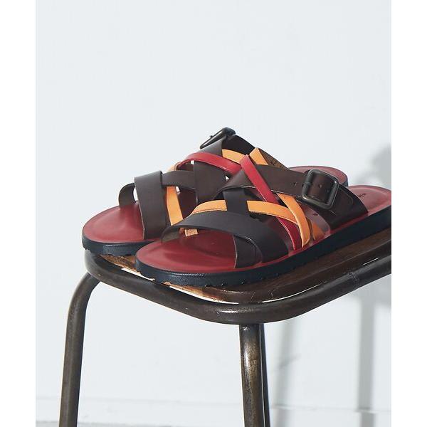 alfredoBANNISTER / アルフレッド・バニスター マルチクロス レッド レザーサンダル