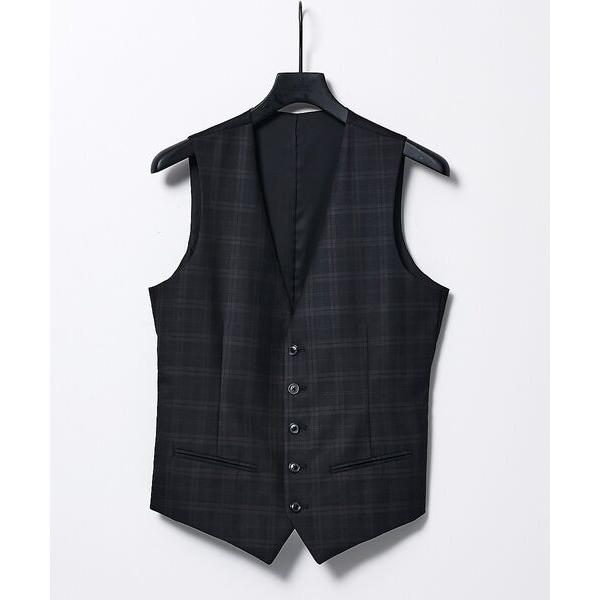 5351POUR LES HOMMES / 5351プール・オム ブラックチェックジレ