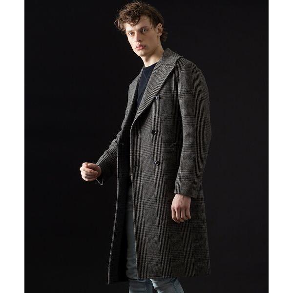 5351POUR LES HOMMES / 5351プール・オム コンビネーションチェックロングコー...