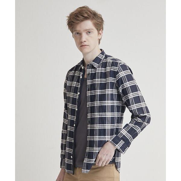 5351POUR LES HOMMES / 5351プール・オム 先染リネンワッシャーチェックシャツ