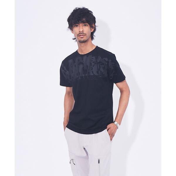 5351POUR LES HOMMES / 5351プール・オム フリーブラックタイポ クルーネック...