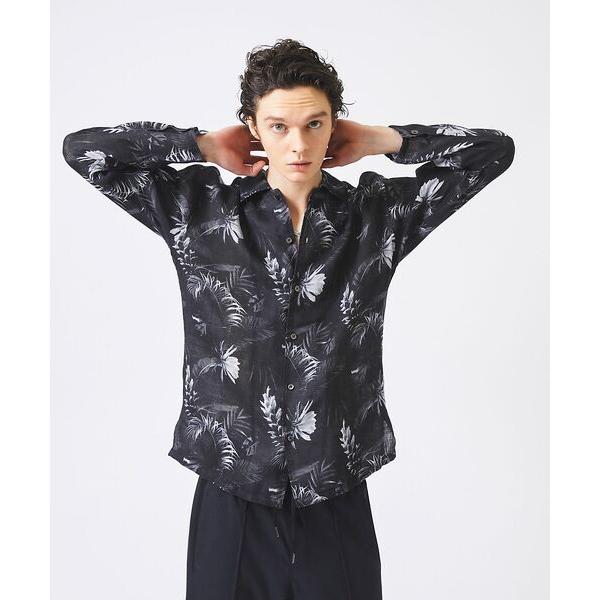 5351POUR LES HOMMES / 5351プール・オム フラワープリントメッシュシャツ