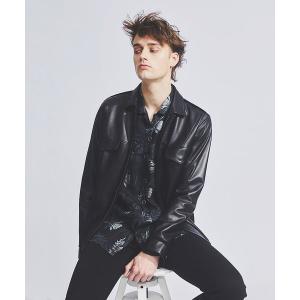 5351カスタムデザインラムレザー シングルライダースジャケット M 5351 POUR LES HOMMES 革ジャン ライダース ラムレザーシングル