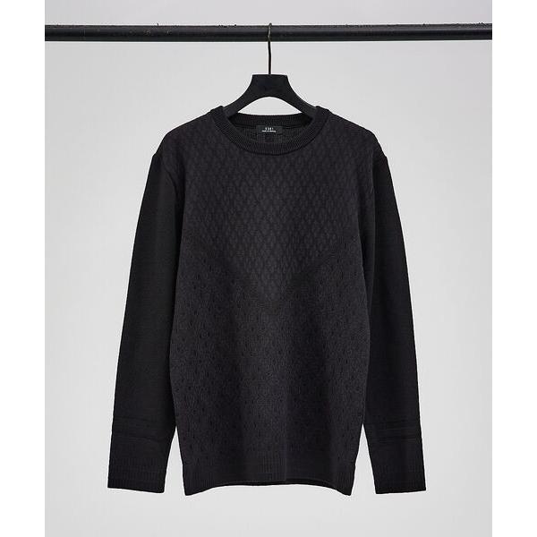 5351POUR LES HOMMES / 5351プール・オム 変形千鳥ジオメトリックニット