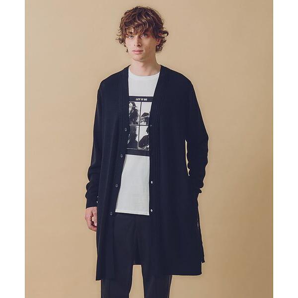 5351POUR LES HOMMES / 5351プール・オム ウーステッド ニット ロングカーデ...