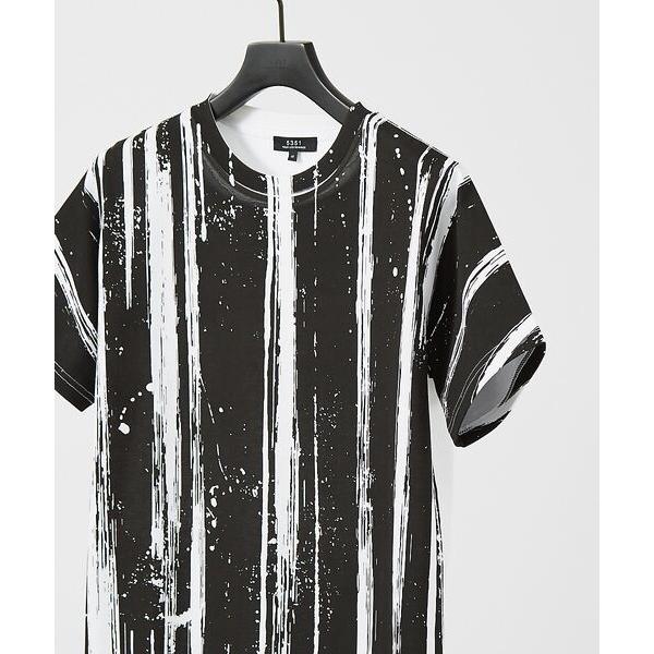 5351POUR LES HOMMES / 5351プール・オム ブラッシュストライプ 半袖 Tシャ...