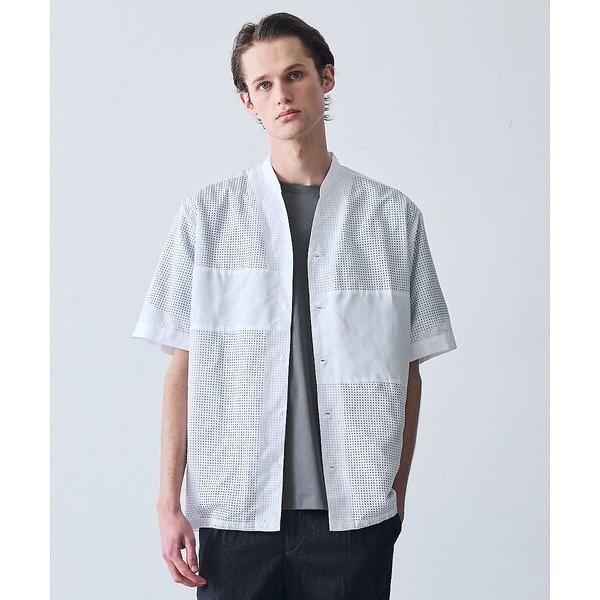 5351POUR LES HOMMES / 5351プール・オム パッチワーク メッシュ 半袖シャツ