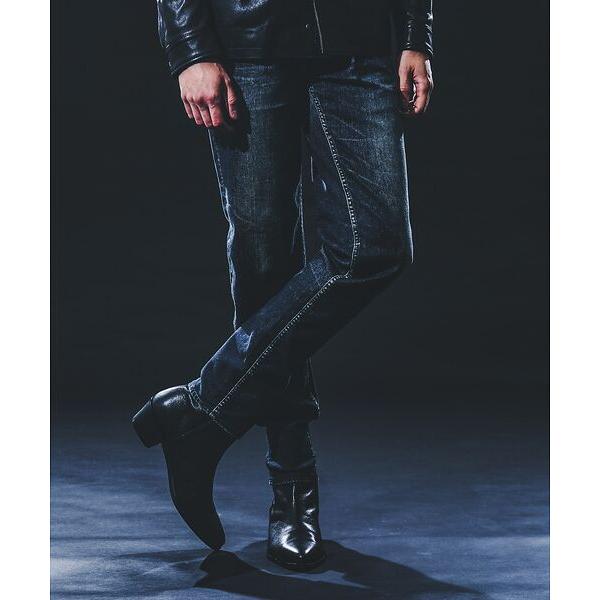 5351POUR LES HOMMES / 5351プール・オム プリント テーパード デニム