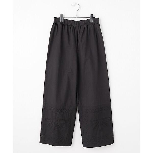 PLAIN PEOPLE / プレインピープル リバースアップリケワイドストレートパンツ