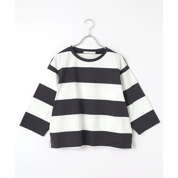 PLAIN PEOPLE / プレインピープル ビッグボーダー七分袖プルオーバー