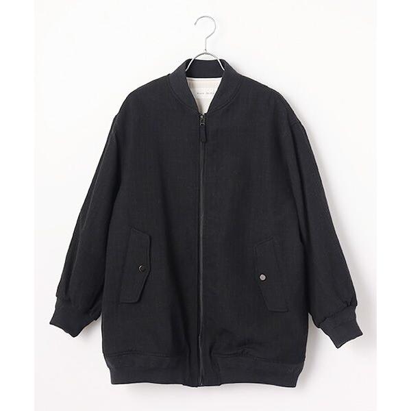 PLAIN PEOPLE / プレインピープル ウールリネンヘリンボンMA-1型ブルゾン