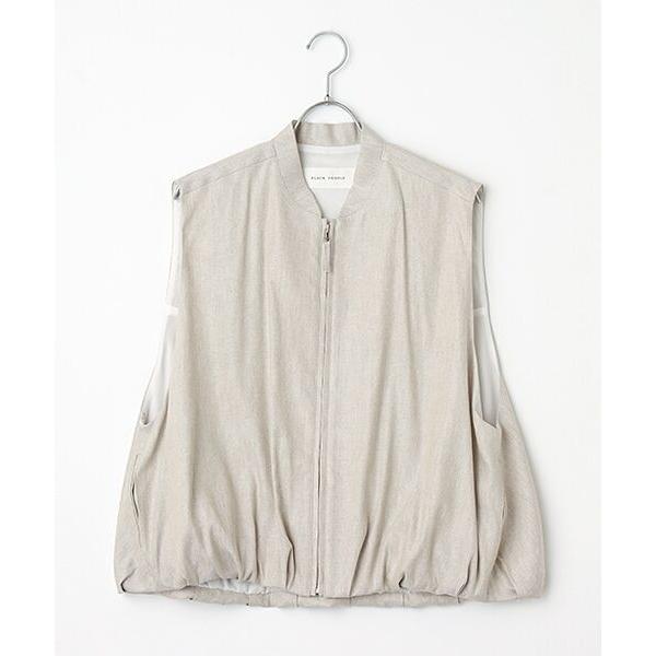 PLAIN PEOPLE / プレインピープル リネンレーヨンストレッチブルゾンジレ