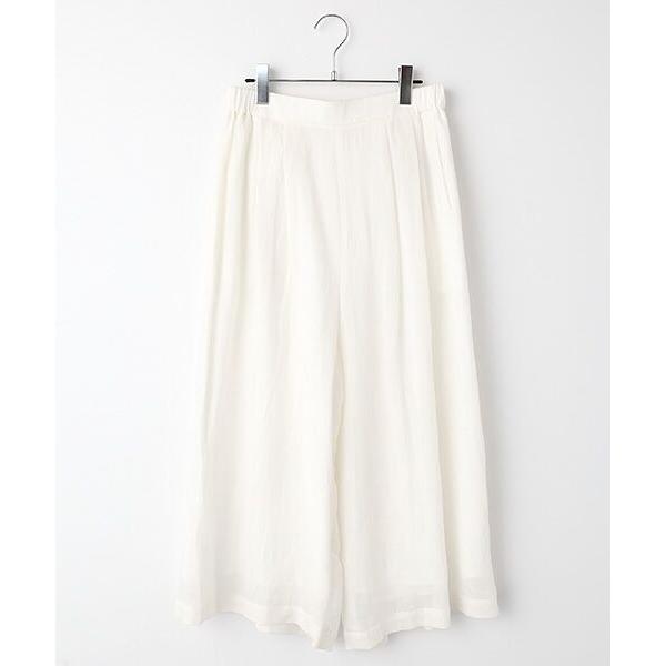 PLAIN PEOPLE / プレインピープル ナチュラルリネンガーゼワイドクロップドパンツ