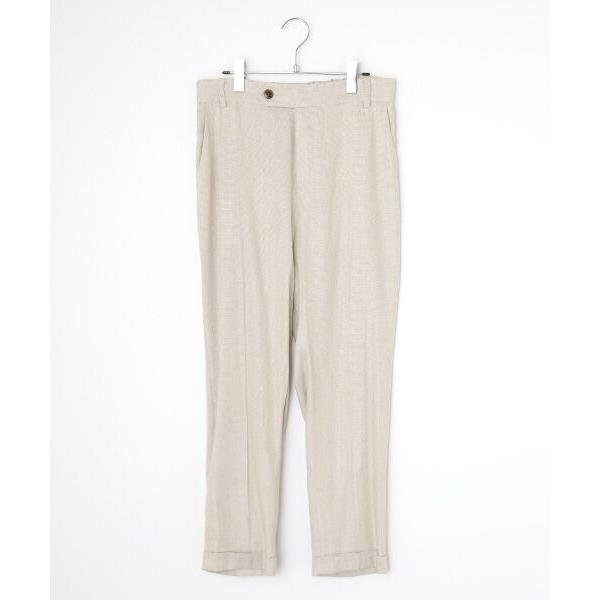 PLAIN PEOPLE / プレインピープル リネンレーヨンストレッチテーパードパンツ