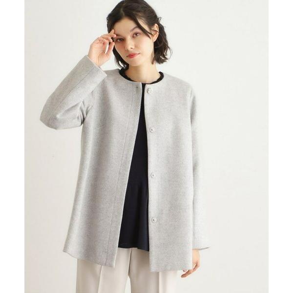 LAURA ASHLEY / ローラ アシュレイ 【ウール混／ビジューボタン】ミドル丈コート