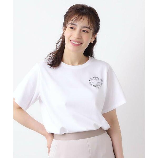 LAURA ASHLEY / ローラ アシュレイ 【日本製】フローラルクラウン ロゴTシャツ