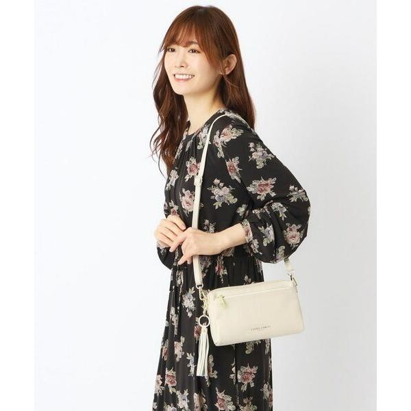 LAURA ASHLEY / ローラ アシュレイ 【ベルト長さ調節可】レザージップショルダー