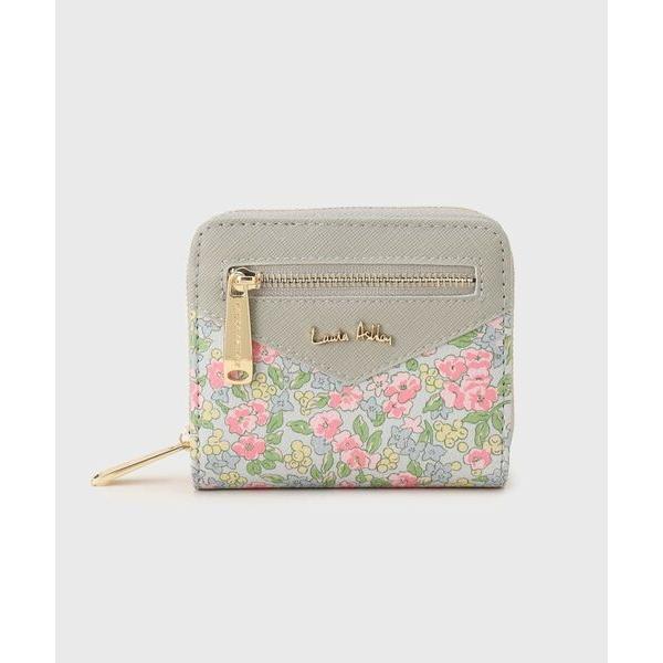 LAURA ASHLEY / ローラ アシュレイ ノーソップ ブルーム柄 フォールディング ウォレッ...