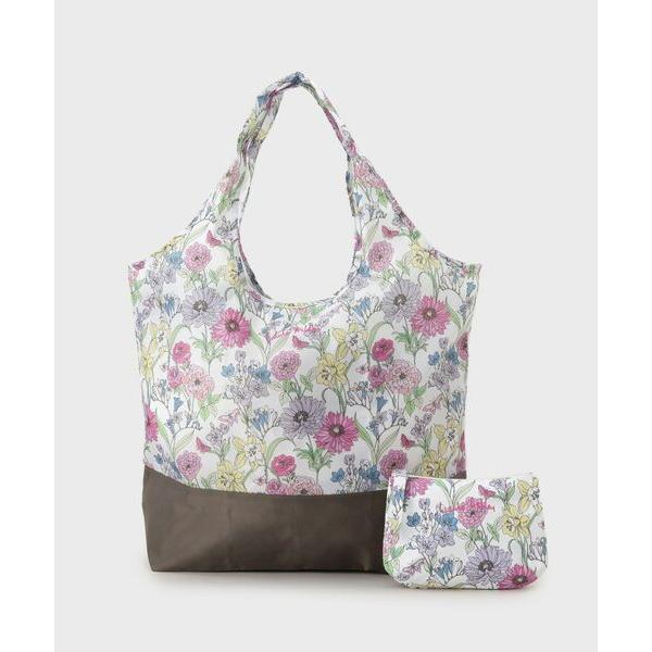 LAURA ASHLEY / ローラ アシュレイ ギリー柄 マーケット トートL ＆ ポーチ