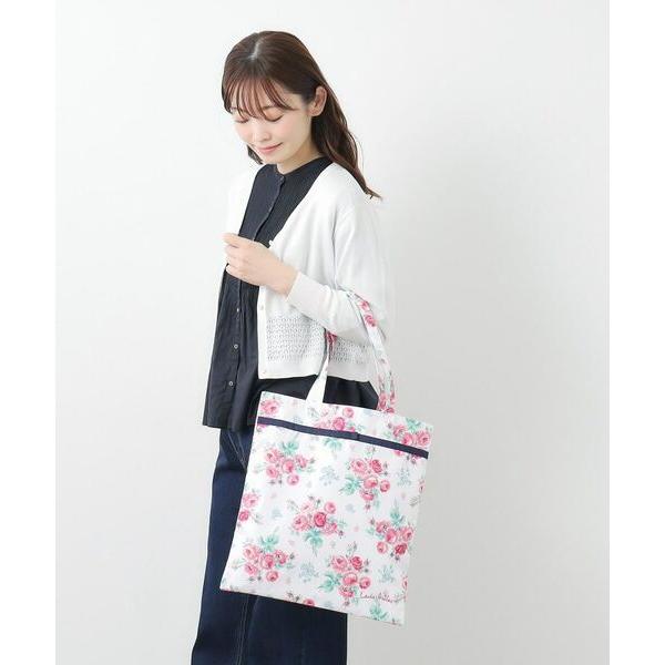 LAURA ASHLEY / ローラ アシュレイ バンチェッドロージズ柄 トートバッグ