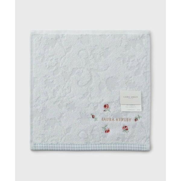 LAURA ASHLEY / ローラ アシュレイ ローザリンド柄 刺繍タオルハンカチ
