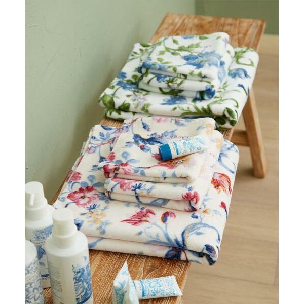 LAURA ASHLEY / ローラ アシュレイ ローザリンド柄 シャーリングプリント バスタオル