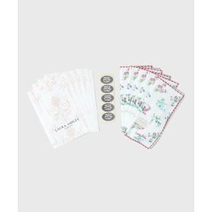 LAURA ASHLEY / ローラ アシュレイ 【WEB限定／お配りギフトにおすすめ！／ラッピング資材付き】キーリーポージー柄プリントタオルハンカチ 5枚セット